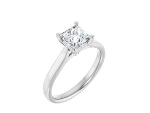 Solitair ring met Lab Grown Princess