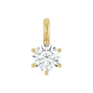 Hanger 6-poots chaton met  l.g. briljant 5.2mm (+/- 0.50ct)