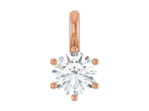 Hanger 6-poots chaton met l.g. briljant 4.4mm (+/- 0.30ct)