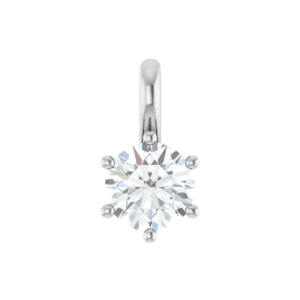 Hanger 6-poots chaton met l.g. briljant 6.0mm (+/- 0.75ct)