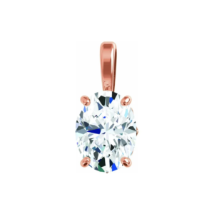 Hanger Fleur 4-poots met l.g. ovaal 7x5mm (+/- 0.75ct )