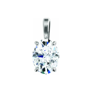 Hanger Fleur 4-poots met l.g. ovaal 8x6mm (+/- 1.00ct )