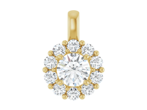 Hanger Halo met l.g. prim. briljant 4.4mm (+/- 0.30ct )