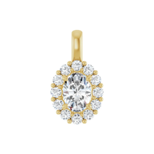 Hanger Halo met l.g. prim. ovaal 6x4mm (+/- 0.40ct )