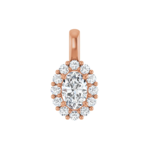 Hanger Halo met l.g. prim. ovaal 7x5mm (+/- 0.70ct )