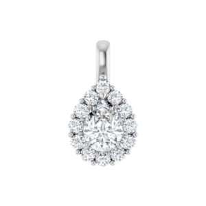 Hanger Halo met l.g. prim. peer 8x5mm (+/- 0.80ct )