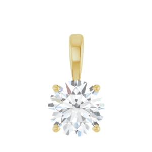 Hanger 4-poots chaton met  l.g. briljant 7.4mm (+/- 1.50ct)