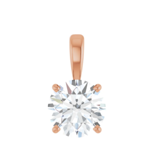 Hanger 4-poots chaton met  l.g. briljant 8.0mm (+/- 2.00ct)