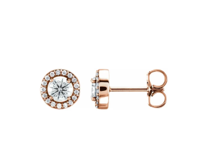Oorstekers halo prim. 2x 5.8mm lg briljant (+/- 1.50ct)