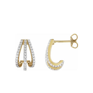 creolen 14mm lg briljant +/- 0.50ct