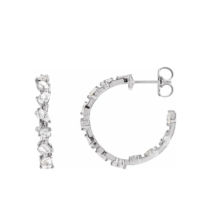 Creolen 24.4mm lg briljant +/- 2.00ct