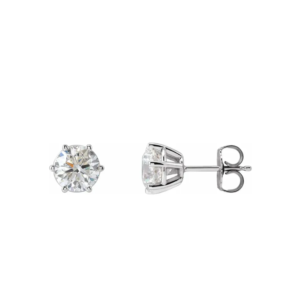 Oorstekers  2x 6.5mm lg briljant (2.00ct totaal)