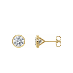Oorstekers gladom zetting 2x 6.5mm (2.00ct totaal)