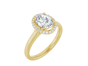 Halo ring met Lab Grown Ovaal
