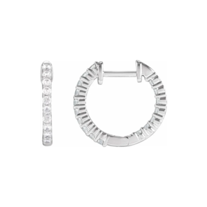 Creolen 14.5mm inside-outside lg briljant +/- 0.50ct