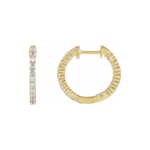 Creolen 17.2mm inside-outside lg briljant +/- 0.75ct