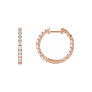 Creolen 19.3mm inside-outside lg briljant +/- 1.00ct