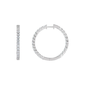 Creolen 36mm inside-outside lg briljant +/- 4.00ct