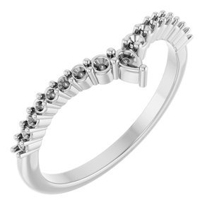 18K Witgoud Aanschuif-Ring (curved) Montuur