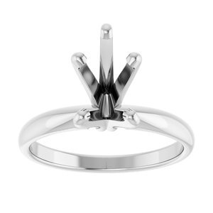 14K Witgoud 10 x 6.5 mm Peer Solitair Verlovings Ring Montuur - Afbeelding 3