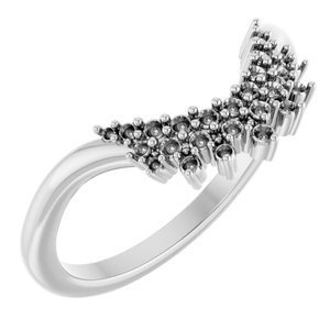18K Witgoud Aanschuif-Ring (curved) Montuur