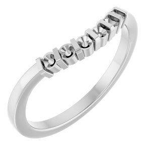 18K Witgoud Aanschuif-Ring (curved) Montuur