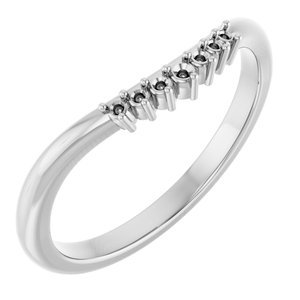 18K Witgoud Aanschuif-Ring (curved) Montuur