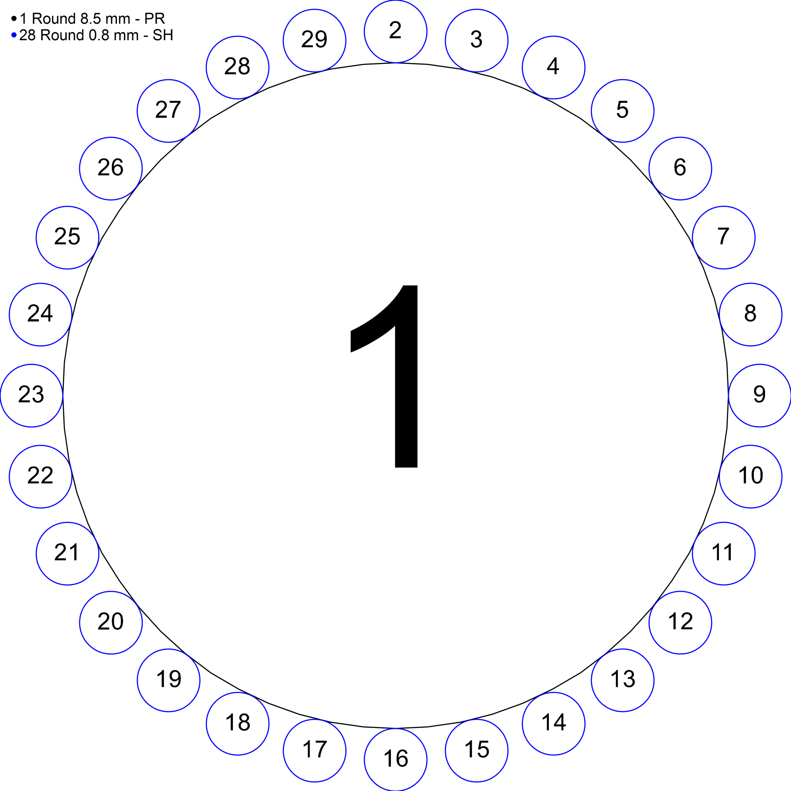 14K Witgoud 8.5 mm Rond 4-Prong Hidden Halo-stijl Zetkop met stift - Afbeelding 4