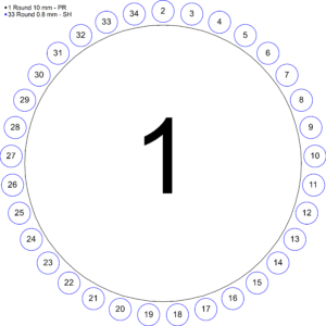 14K Witgoud 10 mm Rond 4-Prong Hidden Halo-stijl Zetkop met stift