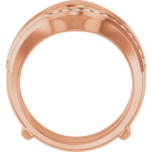 14K Roségoud 1/2 CTW Natuurlijke Diamant Ring Guard - Afbeelding 2