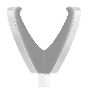 18K Witgoud 10.8 mm Rond 4-Prong Lage Zetkop met stift