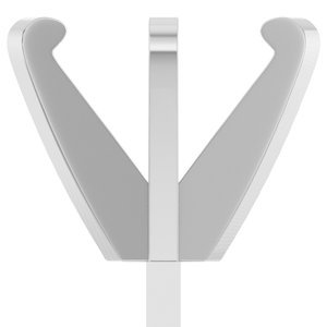 14K Witgoud 8.6-9.1 mm Rond 6-Prong Lage Zetkop met stift