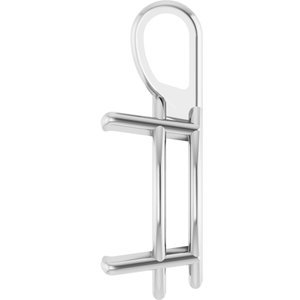 18K Witgoud 11.5x5.5 mm Marquise Hanger Montuur - Afbeelding 3