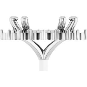 14K Witgoud 10x5 mm Marquise 6-Prong Halo-stijl Zetkop met stift