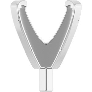 18K Witgoud 4.5x4.5 mm Princess 4-Prong Lage Zetkop met stift