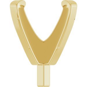 14K Geelgoud 4.5x4.5 mm Princess 4-Prong Lage Zetkop met stift