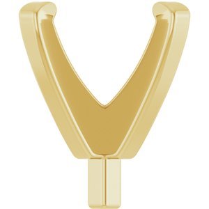14K Geelgoud 5x5 mm Princess 4-Prong Lage Zetkop met stift