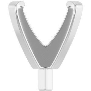14K Witgoud 5x5 mm Princess 4-Prong Lage Zetkop met stift
