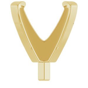 14K Geelgoud 5.5x5.5 mm Princess 4-Prong Lage Zetkop met stift
