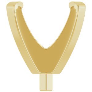 14K Geelgoud 6x6 mm Princess 4-Prong Lage Zetkop met stift