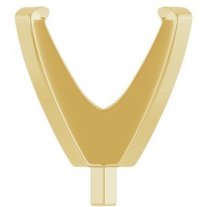 14K Geelgoud 7x7 mm Princess 4-Prong Lage Zetkop met stift