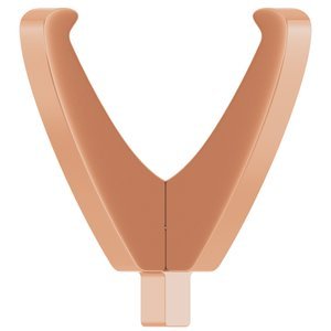 14K Roségoud 8x8 mm Princess 4-Prong Lage Zetkop met stift - Afbeelding 3
