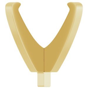 14K Geelgoud 8x8 mm Princess 4-Prong Lage Zetkop met stift - Afbeelding 3