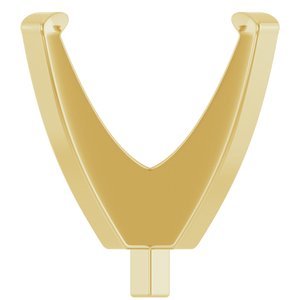 14K Geelgoud 8.5x8.5 mm Princess 4-Prong Lage Zetkop met stift