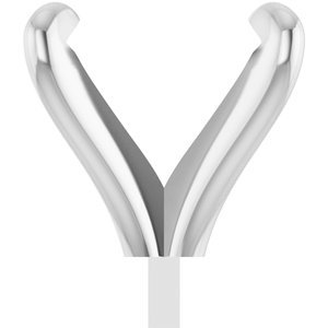 14K Witgoud 9.5x9.5 mm Asscher 4-Prong Pre-Notched Claw Zetkop met stift