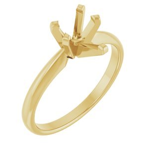 14K Geelgoud 8x5 mm Peer Solitair Verlovings Ring Montuur