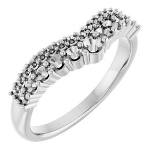 18K Witgoud Aanschuif-Ring (curved) Montuur