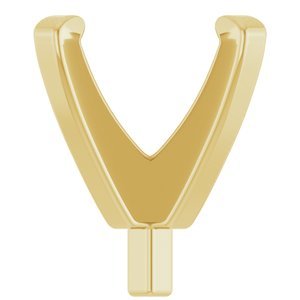14K Geelgoud 6.5 mm Rond 4-Prong Lage Zetkop met stift