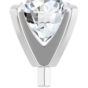 14K Geelgoud 10.8 mm Rond 6-Prong Lage Zetkop met stift