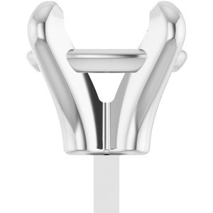 14K Witgoud 8x6 mm Ovaal 4-Prong Zetkop met stift